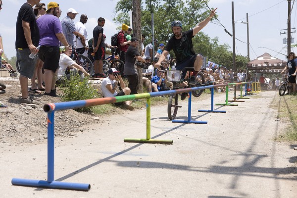 Technically, Matt was the only person to grind through the whole rail with just one peg.